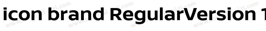 icon brand RegularVersion 10字体转换